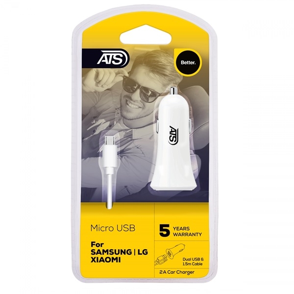 ATS 2A Dual USB Micro USB Car Charger